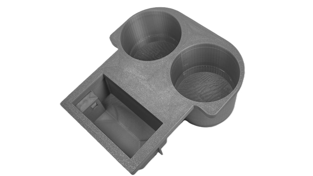BMW E46 M3 330ci 330i Coupe Sedan Wagon Rear Large 80mm & 67mm Adjustable Cup Holder & Ashtray