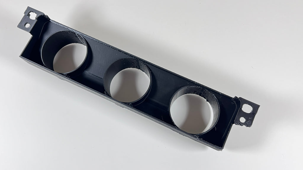 BMW E46 M3 330Ci 330i Radio Block Off & Triple 52mm Gauge Pod Holder Delete Cover Panel