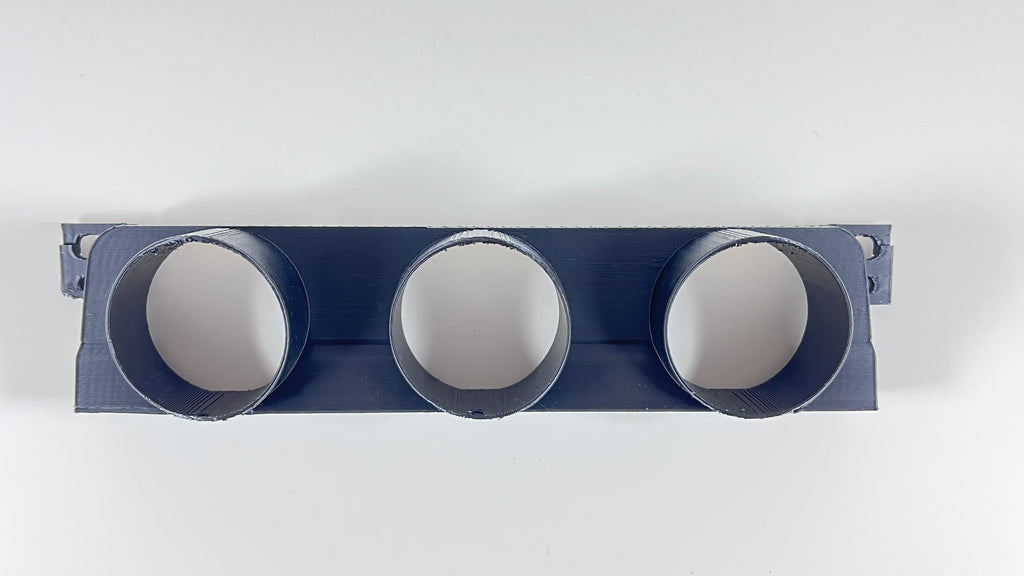 BMW E46 M3 330Ci 330i Radio Block Off & Triple 52mm Gauge Pod Holder Delete Cover Panel