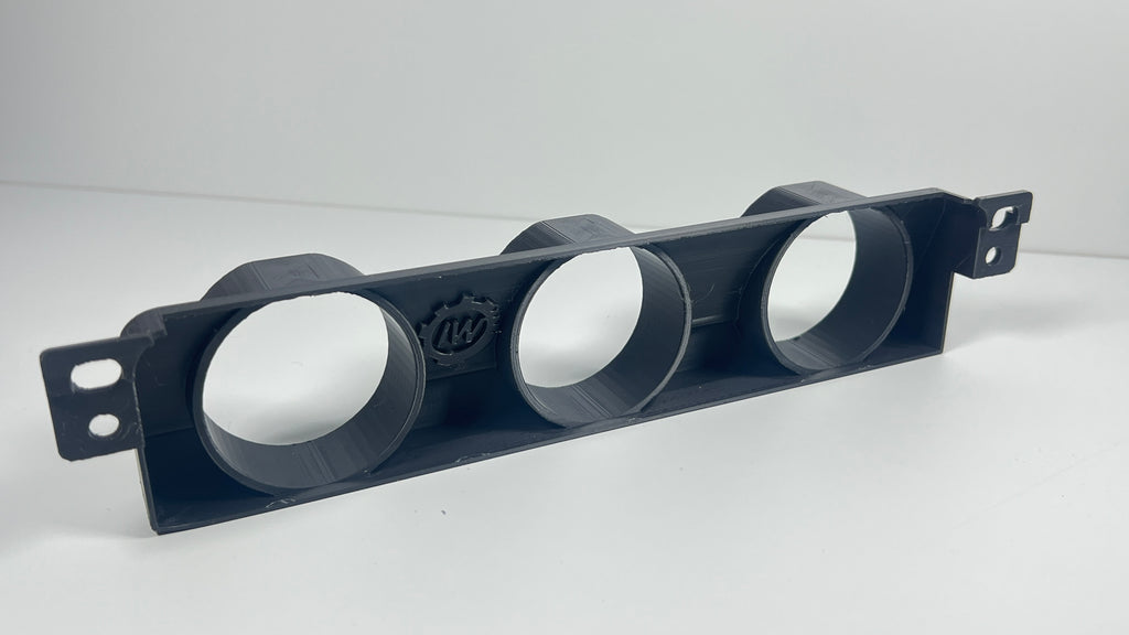 BMW E46 M3 330Ci 330i Radio Block Off & Triple 52mm Gauge Pod Holder Delete Cover Panel