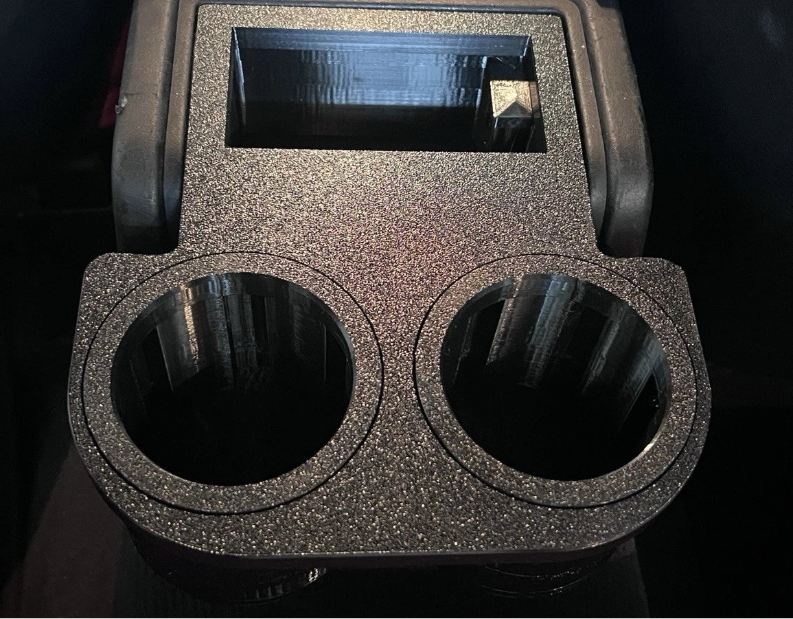 BMW E46 M3 330ci 330i Coupe Sedan Wagon Rear Large 80mm & 67mm Adjustable Cup Holder & Ashtray