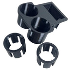 BMW E46 M3 330ci 330i Coupe Sedan Wagon Rear Large 80mm & 67mm Adjustable Cup Holder & Ashtray